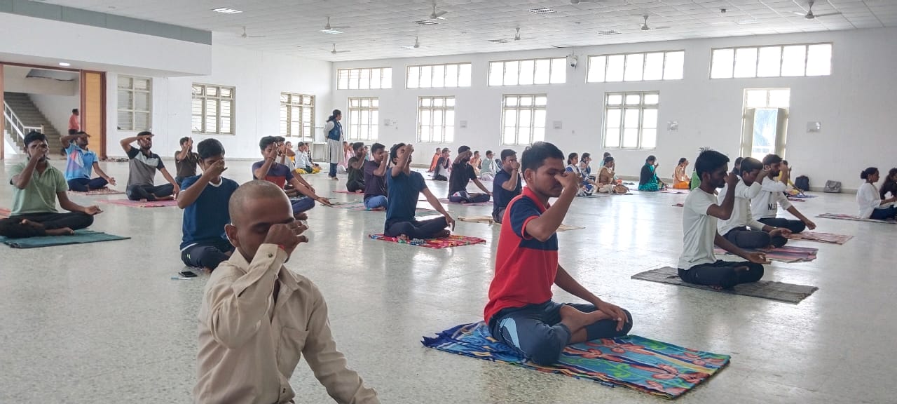 Yoga Training at our Navodaya college of Education, Raichur