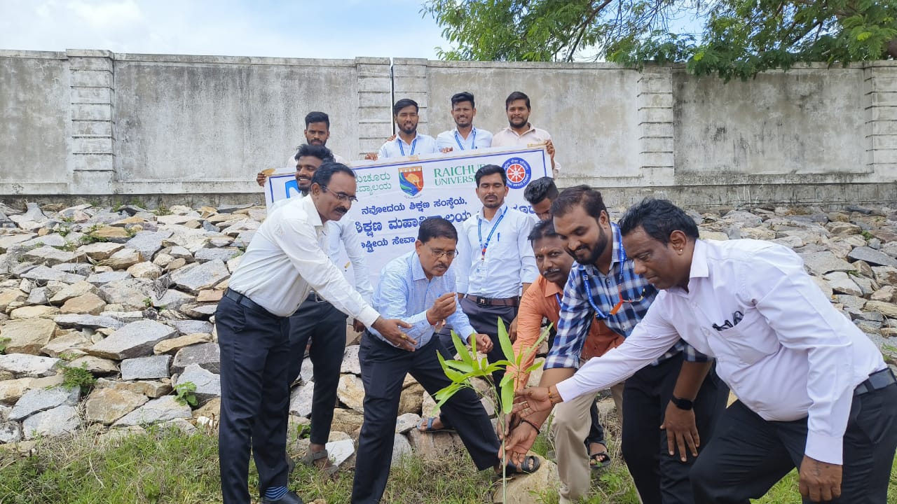 Swatch Bharat and plantation day (NSS)on 26/06/2024 at Navodaya institute of technology, Raichur